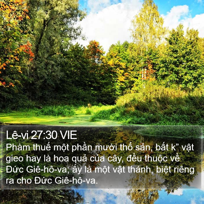 Lê-vi 27:30 VIE Bible Study