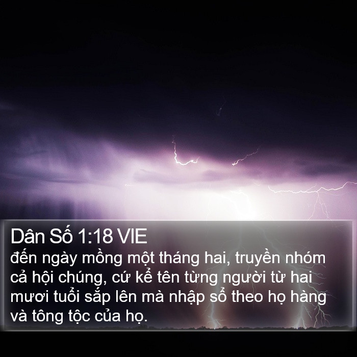 Dân Số 1:18 VIE Bible Study