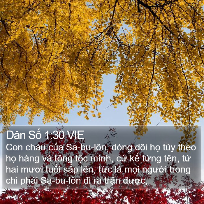 Dân Số 1:30 VIE Bible Study