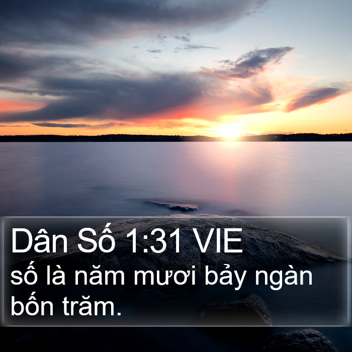 Dân Số 1:31 VIE Bible Study