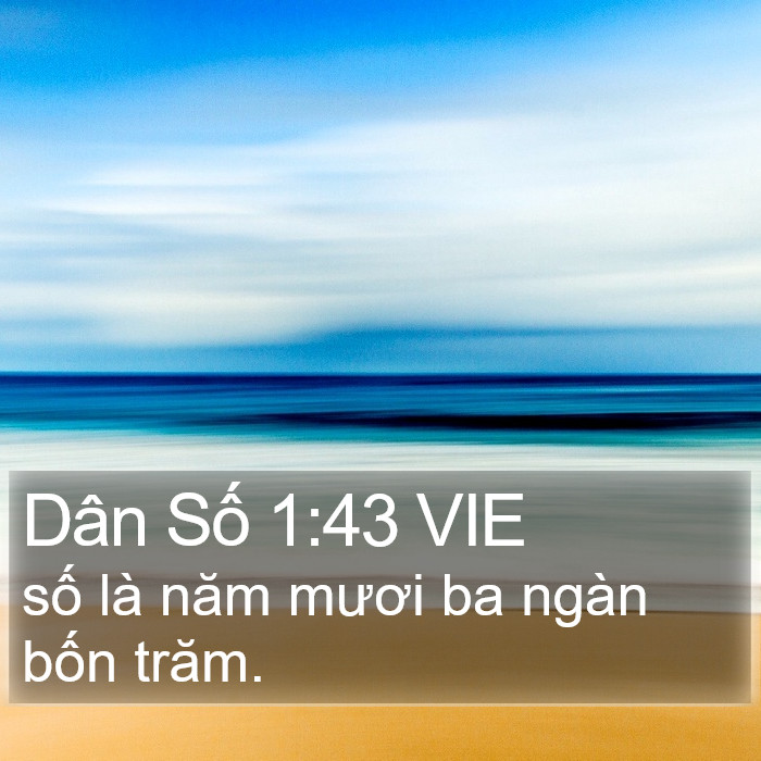 Dân Số 1:43 VIE Bible Study