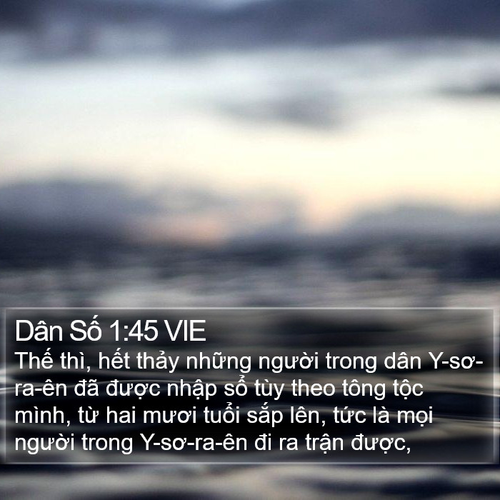 Dân Số 1:45 VIE Bible Study