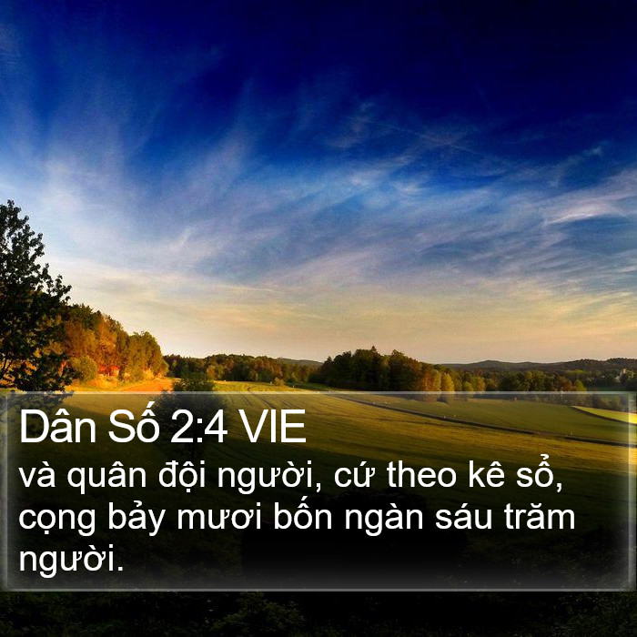 Dân Số 2:4 VIE Bible Study