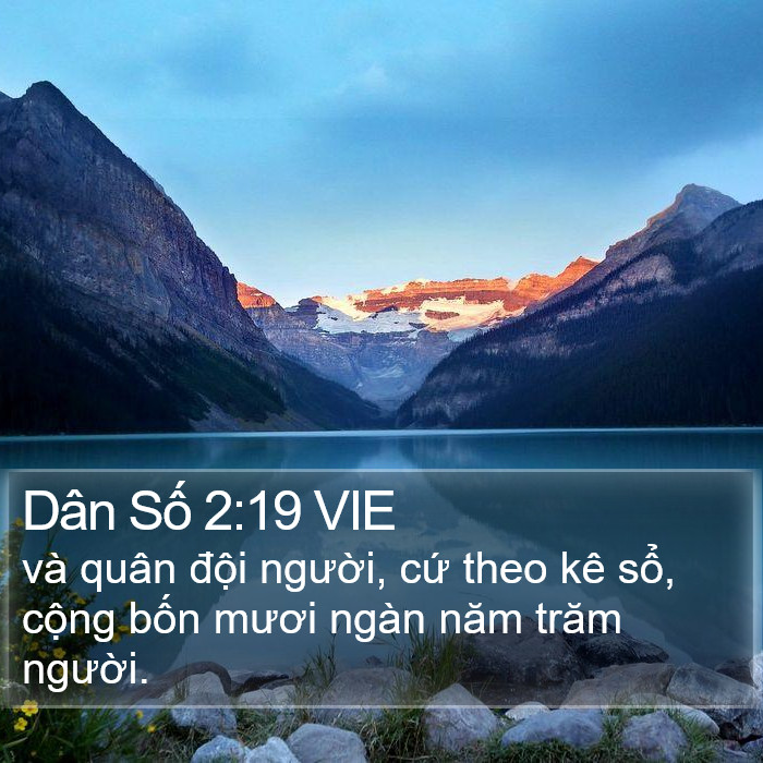 Dân Số 2:19 VIE Bible Study