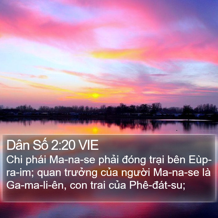 Dân Số 2:20 VIE Bible Study