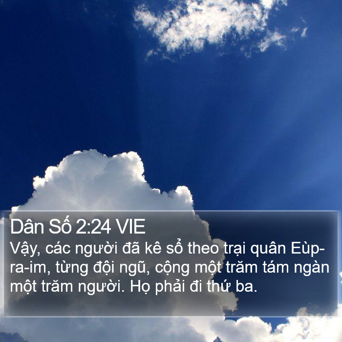 Dân Số 2:24 VIE Bible Study