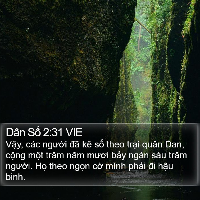 Dân Số 2:31 VIE Bible Study