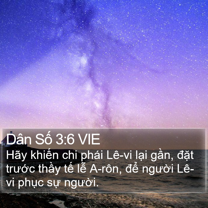 Dân Số 3:6 VIE Bible Study