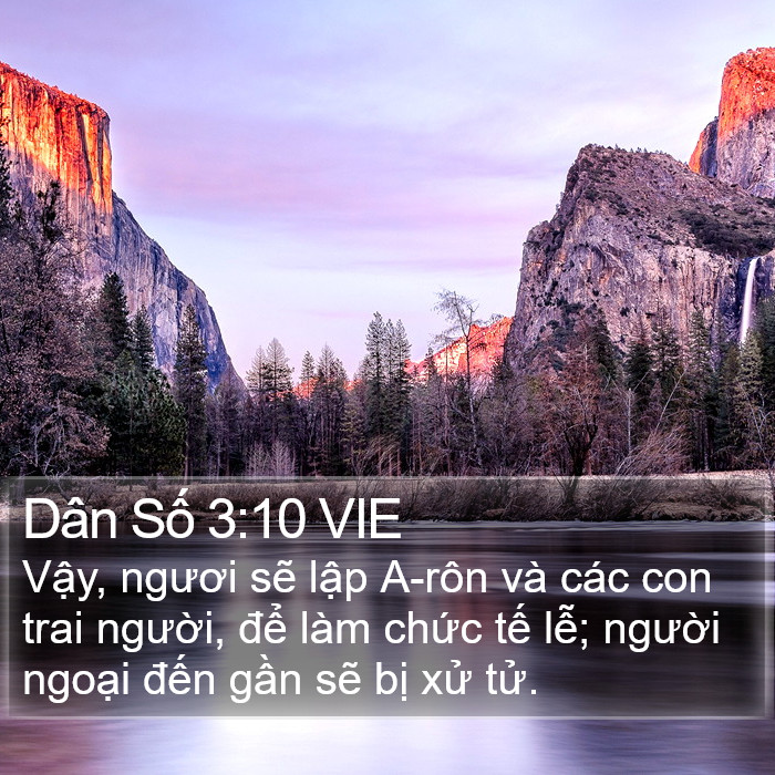 Dân Số 3:10 VIE Bible Study