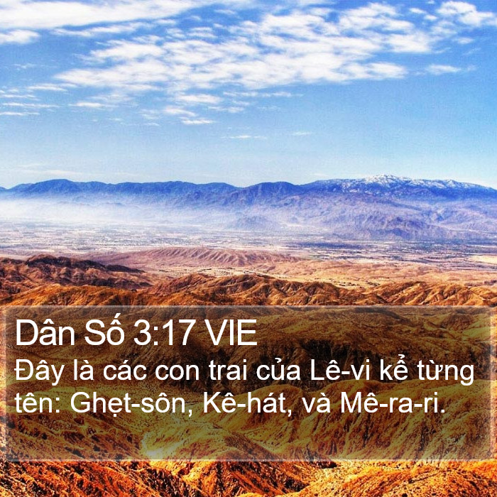 Dân Số 3:17 VIE Bible Study