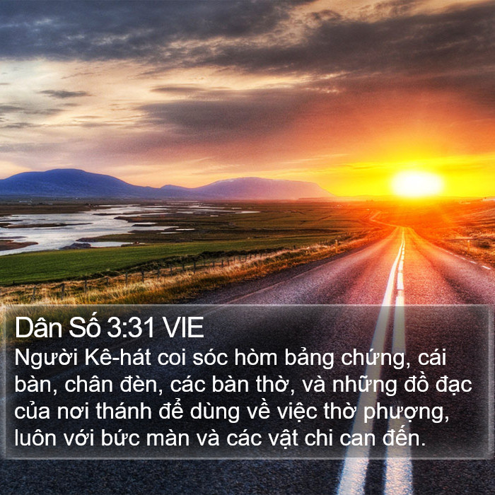 Dân Số 3:31 VIE Bible Study