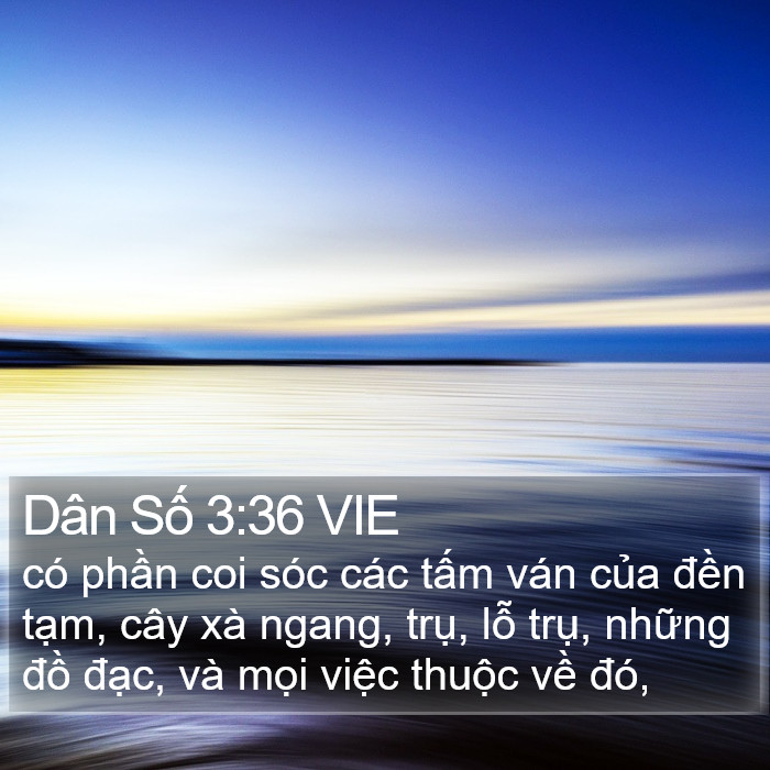 Dân Số 3:36 VIE Bible Study