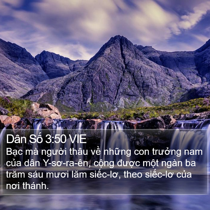 Dân Số 3:50 VIE Bible Study