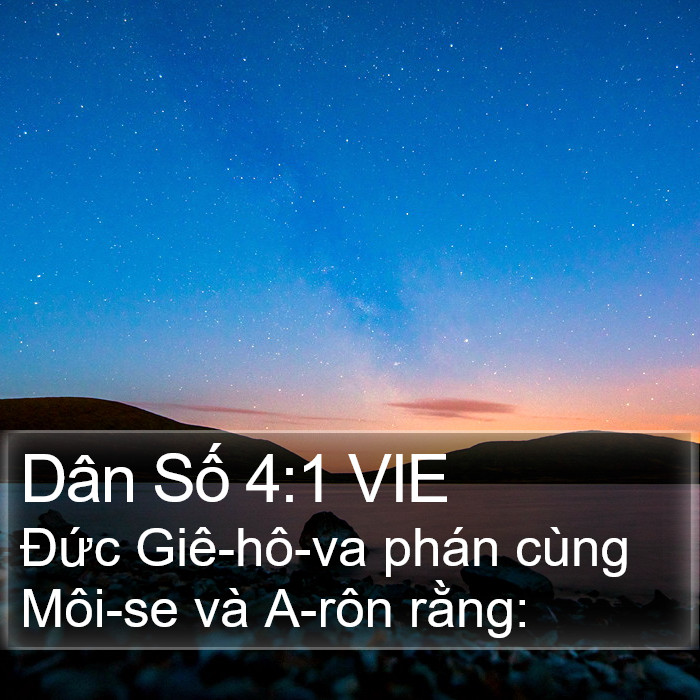 Dân Số 4:1 VIE Bible Study