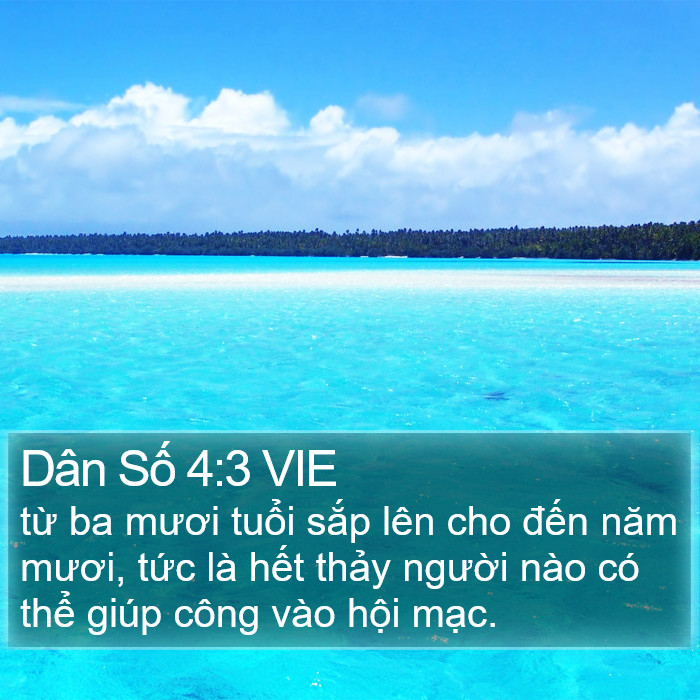 Dân Số 4:3 VIE Bible Study