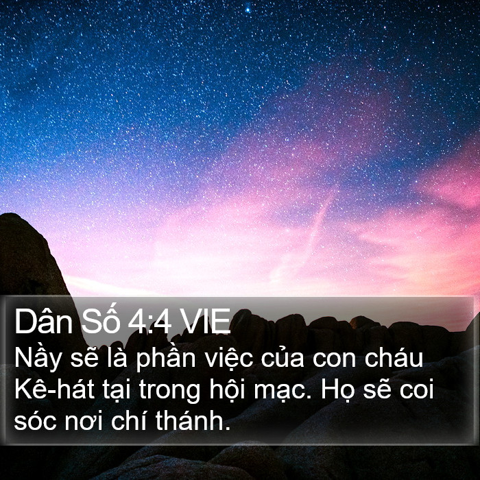 Dân Số 4:4 VIE Bible Study