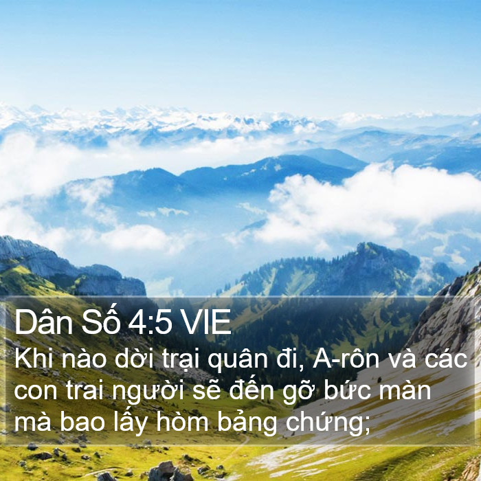 Dân Số 4:5 VIE Bible Study