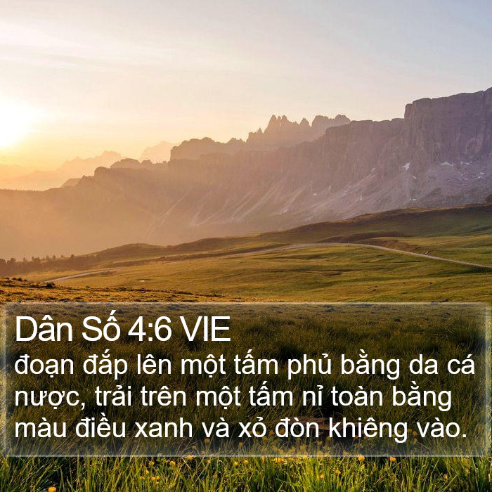 Dân Số 4:6 VIE Bible Study