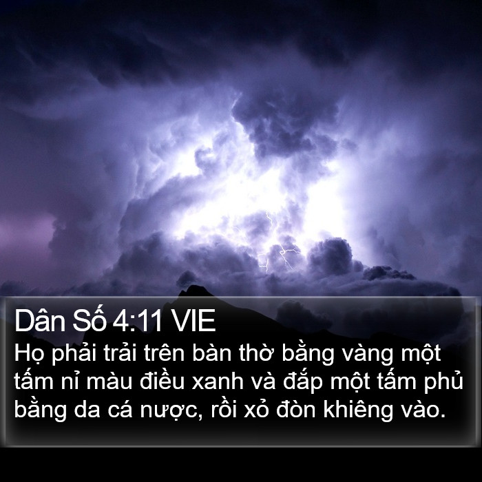 Dân Số 4:11 VIE Bible Study