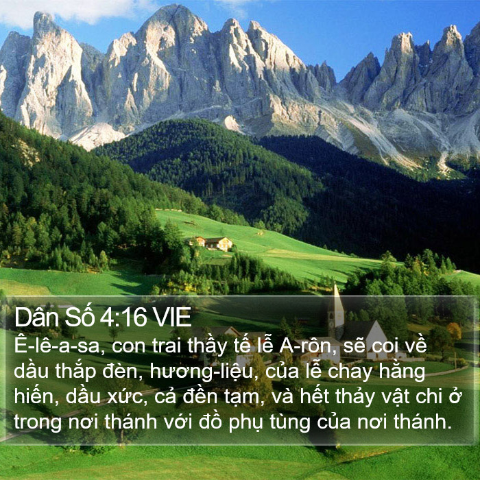 Dân Số 4:16 VIE Bible Study