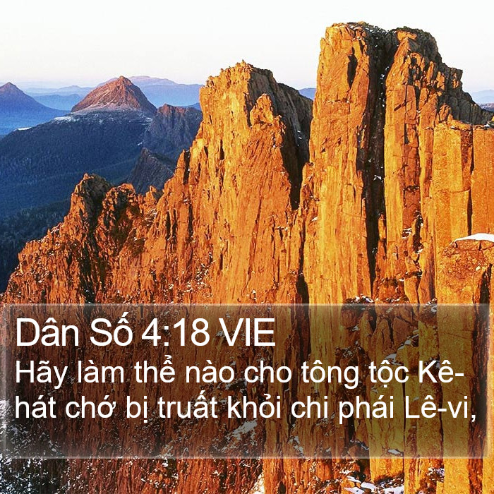 Dân Số 4:18 VIE Bible Study