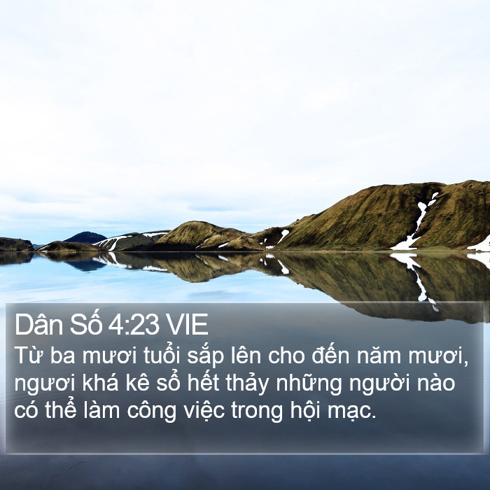 Dân Số 4:23 VIE Bible Study