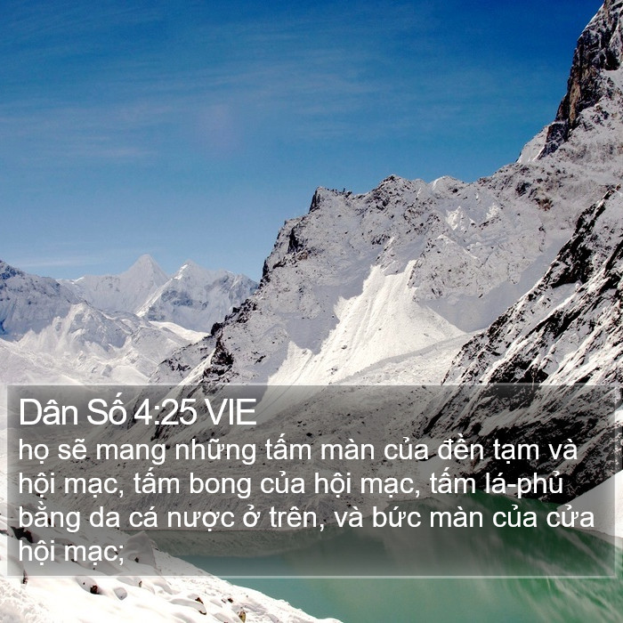 Dân Số 4:25 VIE Bible Study