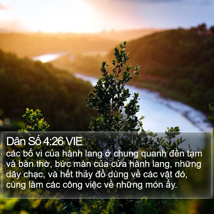 Dân Số 4:26 VIE Bible Study