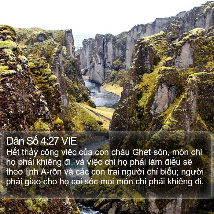 Dân Số 4:27 VIE Bible Study