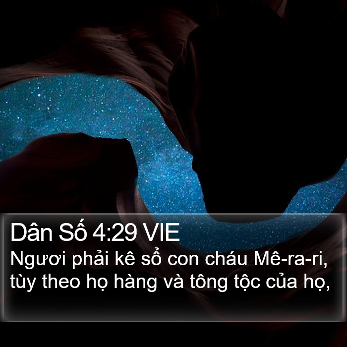 Dân Số 4:29 VIE Bible Study