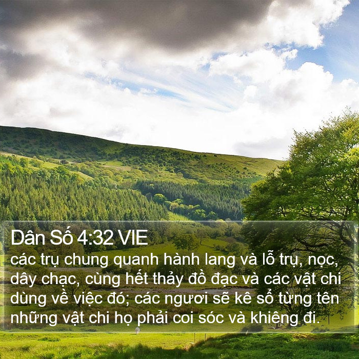 Dân Số 4:32 VIE Bible Study