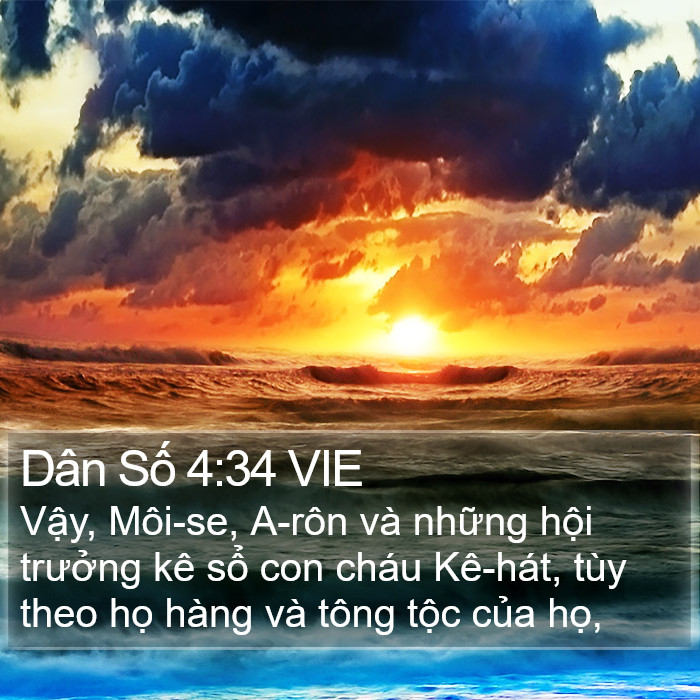 Dân Số 4:34 VIE Bible Study