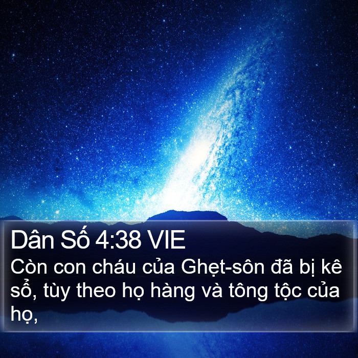 Dân Số 4:38 VIE Bible Study