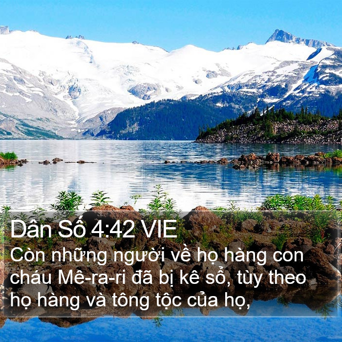 Dân Số 4:42 VIE Bible Study