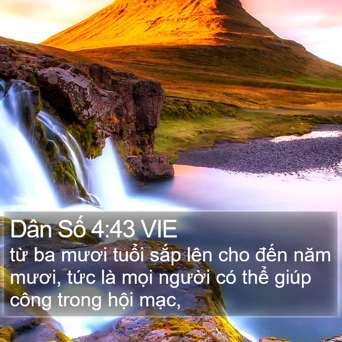 Dân Số 4:43 VIE Bible Study