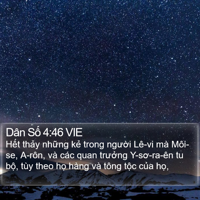 Dân Số 4:46 VIE Bible Study