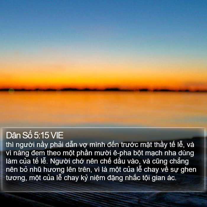 Dân Số 5:15 VIE Bible Study