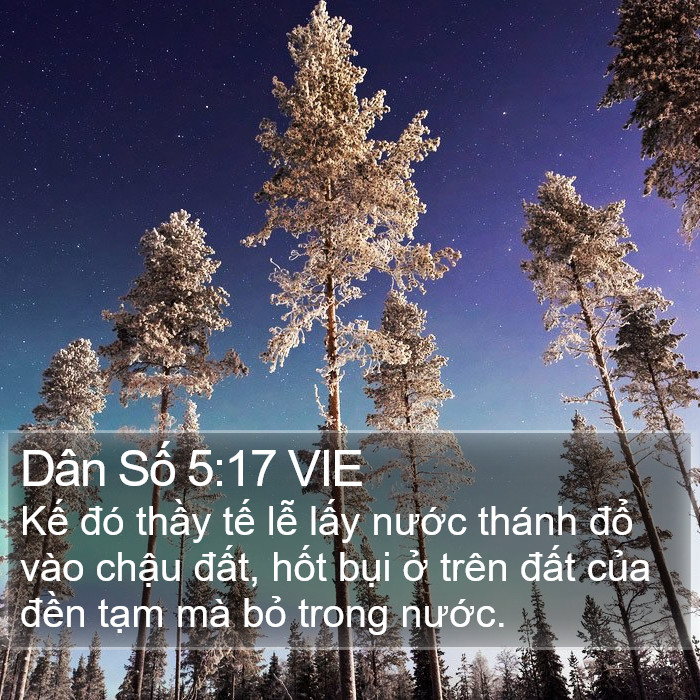 Dân Số 5:17 VIE Bible Study