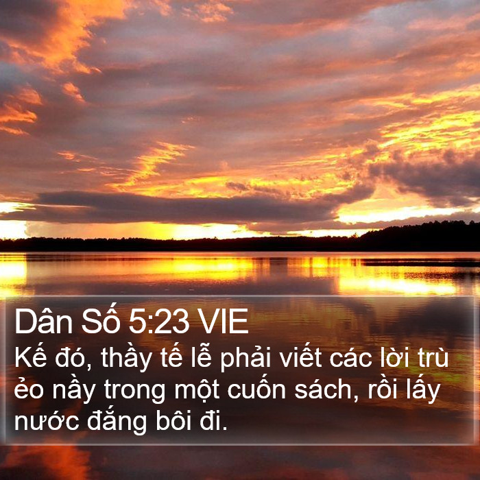 Dân Số 5:23 VIE Bible Study