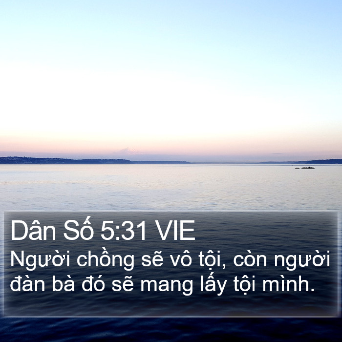 Dân Số 5:31 VIE Bible Study