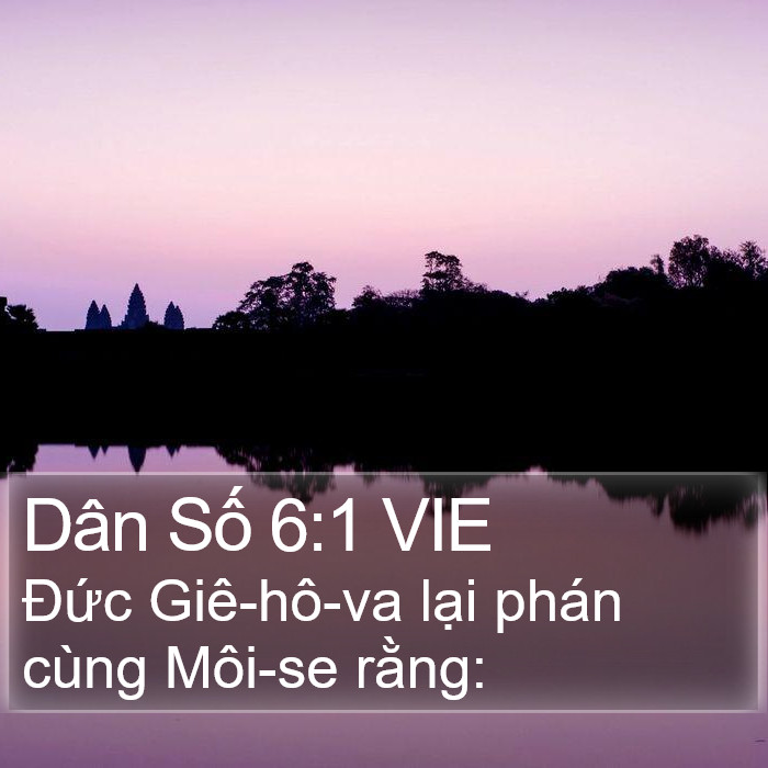 Dân Số 6:1 VIE Bible Study