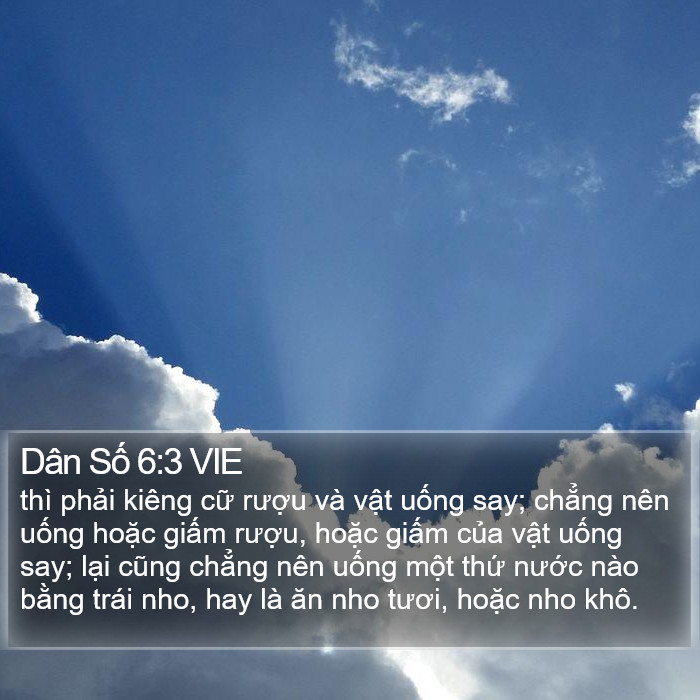 Dân Số 6:3 VIE Bible Study