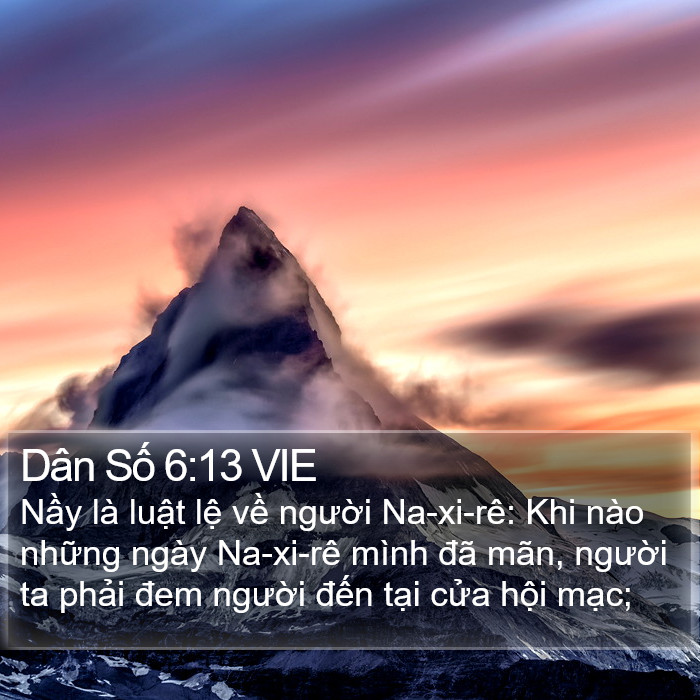 Dân Số 6:13 VIE Bible Study