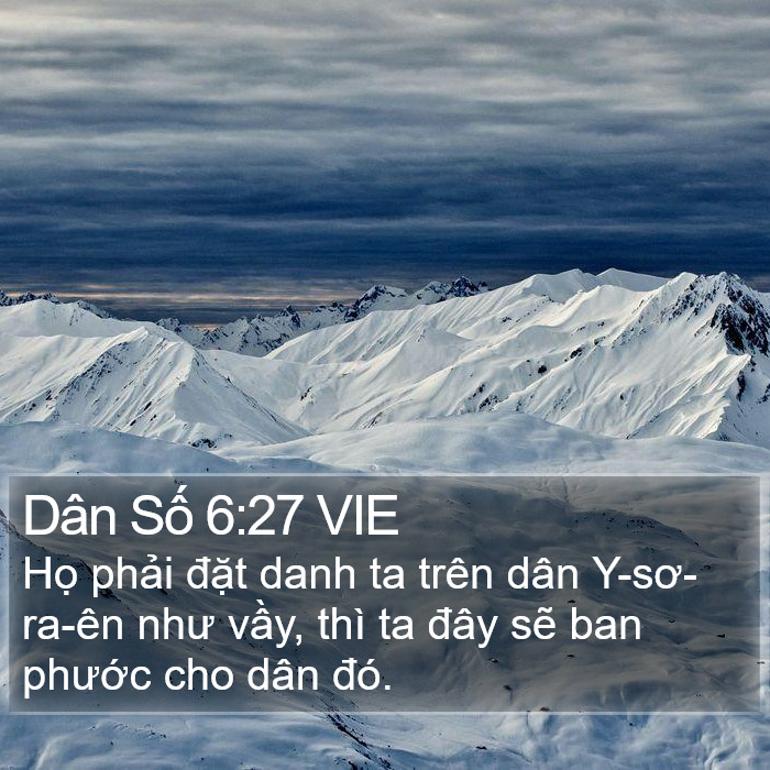 Dân Số 6:27 VIE Bible Study