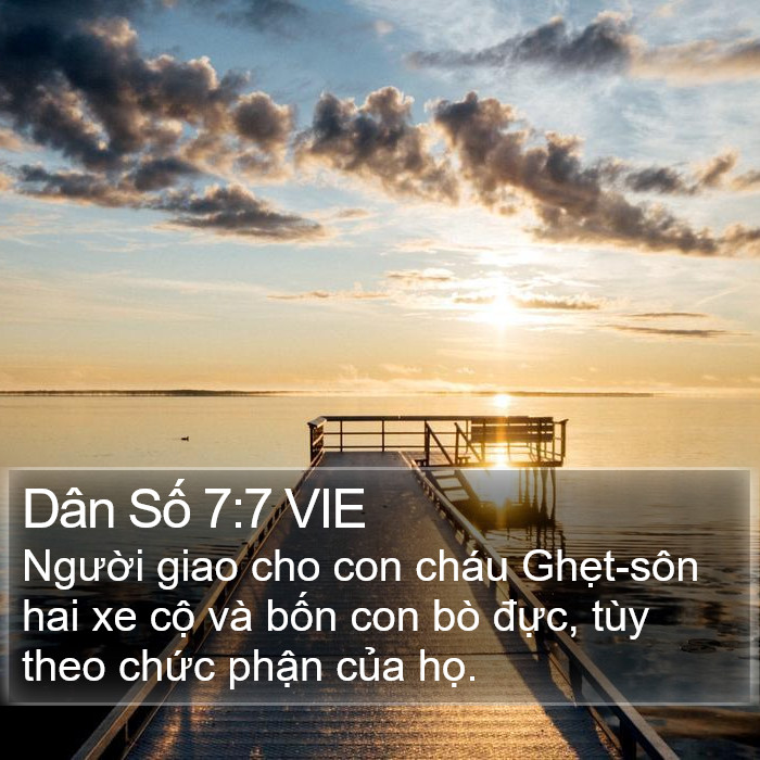 Dân Số 7:7 VIE Bible Study