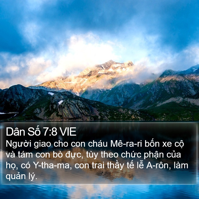 Dân Số 7:8 VIE Bible Study