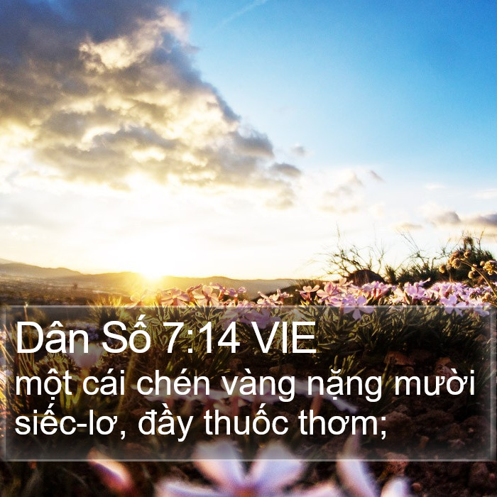 Dân Số 7:14 VIE Bible Study