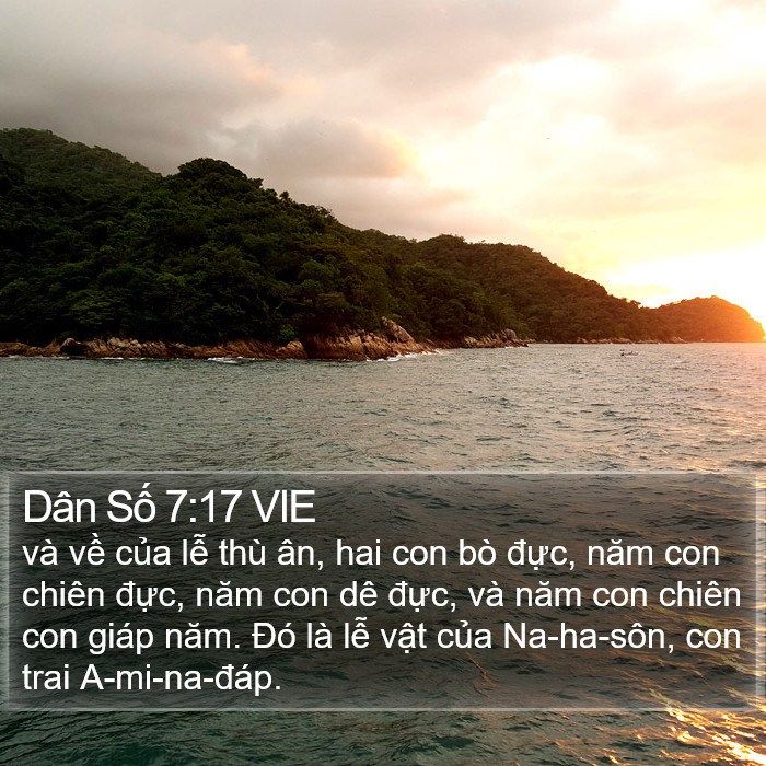 Dân Số 7:17 VIE Bible Study