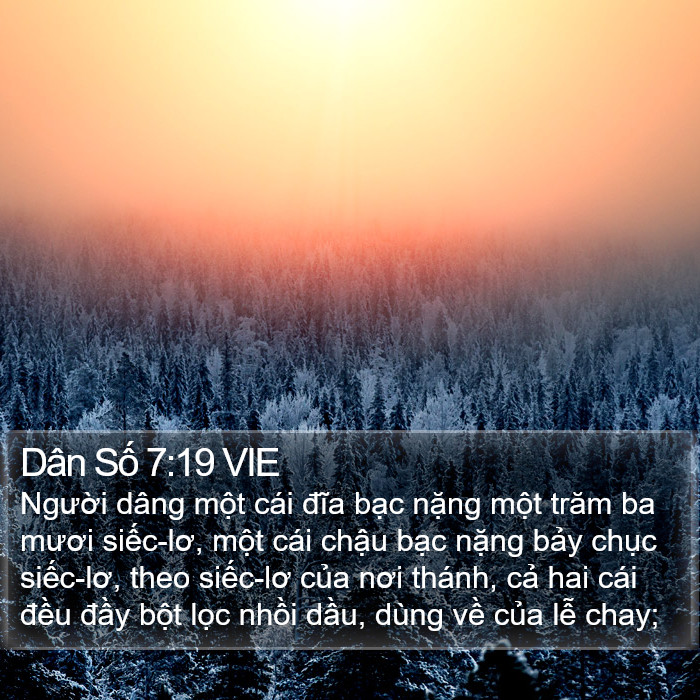 Dân Số 7:19 VIE Bible Study