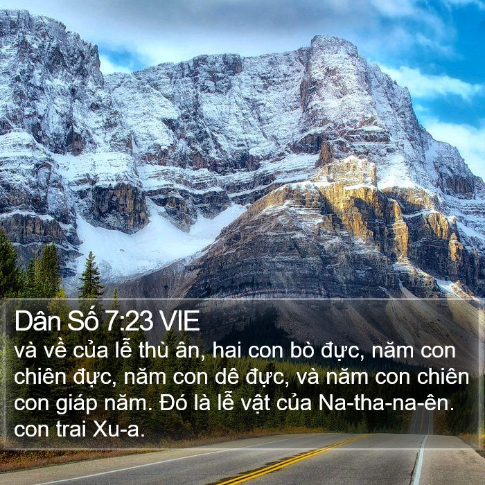 Dân Số 7:23 VIE Bible Study